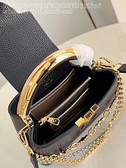 Fortok Louis Vuitton Capucines Mini bag a triple chain adornment Black 22x12x8cm  - 5