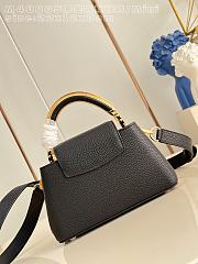 Fortok Louis Vuitton Capucines Mini bag a triple chain adornment Black 22x12x8cm  - 2