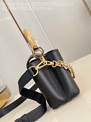 Fortok Louis Vuitton Capucines Mini bag a triple chain adornment Black 22x12x8cm  - 4