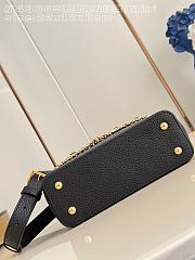 Fortok Louis Vuitton Capucines Mini bag a triple chain adornment Black 22x12x8cm  - 3