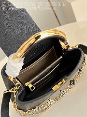 Fortok Louis Vuitton Capucines Mini bag a triple chain adornment Black 26.5x14x8cm - 3