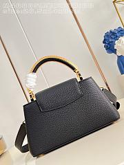 Fortok Louis Vuitton Capucines Mini bag a triple chain adornment Black 26.5x14x8cm - 4