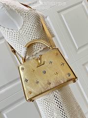 Fortok Louis Vuitton Mini Capucines shimmering Gold-tone calfskin leather 27 x 9 x 18cm - 1