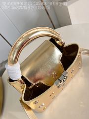 Fortok Louis Vuitton Mini Capucines shimmering Gold-tone calfskin leather 27 x 9 x 18cm - 4