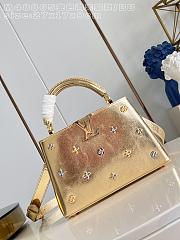 Fortok Louis Vuitton Mini Capucines shimmering Gold-tone calfskin leather 27 x 9 x 18cm - 2