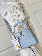 Fortok Louis Vuitton Capucines Mini bag in light blue 21 x 8 x 13cm - 1
