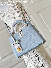 Fortok Louis Vuitton Capucines Mini bag in light blue 27 x 9 x 17cm  - 1