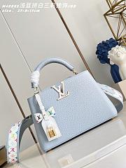 Fortok Louis Vuitton Capucines Mini bag in light blue 27 x 9 x 17cm  - 4