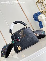 Fortok Louis Vuitton Capucines Mini bag in Black 21 x 8 x 13cm - 4
