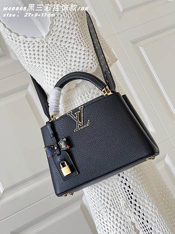 Fortok Louis Vuitton Capucines Mini bag in Black 27 x 9 x 17cm