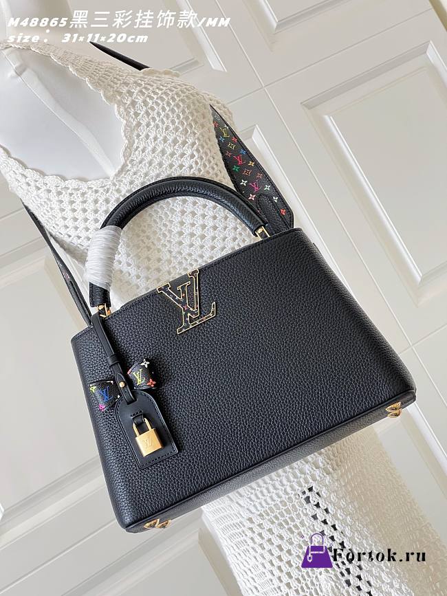 Fortok Louis Vuitton Capucines Mini bag in Black 31 x 20 x 11cm - 1