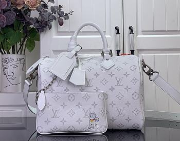Fortok Louis Vuitton Speedy P9 Bandoulière 30 Vigery Nery bag White 32 x 22.5 x 18cm