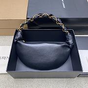 Fortok Saint Laurent Amalia 26ss Hobo Bag Leather Black 19x13x10cm - 1