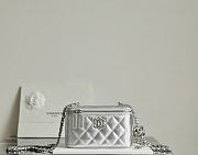 Fortok Chanel Vanity Case Silver Bag 10x17x8cm - 1