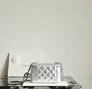 Fortok Chanel Vanity Case Silver Bag 10x17x8cm - 4