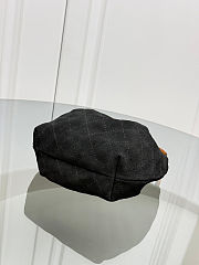 Fortok Chanel Drawstring Bag with Resin/Tortoiseshell Handle Suede Black 24x18x12cm - 5