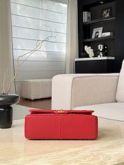 Fortok Chanel Flap Bag CF30 Red 30cm - 4
