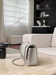 Fortok Chanel Flap Bag CF30 Light Grey 30cm - 5