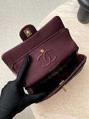 Fortok Chanel Flap Bag CF23 Burgundy 14.5x23x6cm - 4