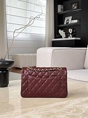 Fortok Chanel Flap Bag CF23 Burgundy 14.5x23x6cm - 2