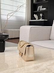 Fortok Chanel Flap Bag Caviar Light Gold Mini Bag 12x20x6cm - 4