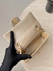 Fortok Chanel Flap Bag Caviar Light Gold Mini Bag 12x20x6cm - 3