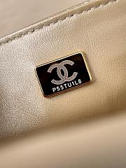 Fortok Chanel Flap Bag Caviar Light Gold Mini Bag 12x20x6cm - 2