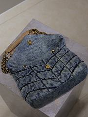 Fortok Saint Laurent Loulou Puffer Denim 23×15.8×5.8cm - 6