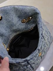 Fortok Saint Laurent Loulou Puffer Denim 23×15.8×5.8cm - 5