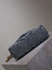 Fortok Saint Laurent Loulou Puffer Denim 23×15.8×5.8cm - 4
