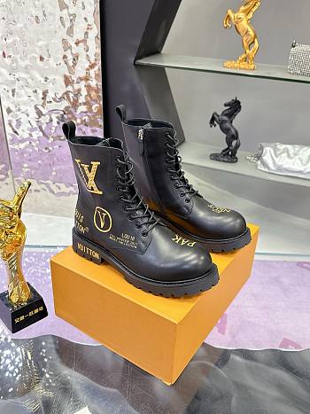 Fortok Louis Vuitton LV Ranger boots Leather Black