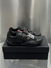 Fortok Prada America's Cup touch-strap sneakers Leather Black - 1