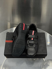Fortok Prada America's Cup touch-strap sneakers Leather Black - 6
