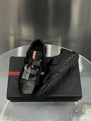 Fortok Prada America's Cup touch-strap sneakers Leather Black - 4