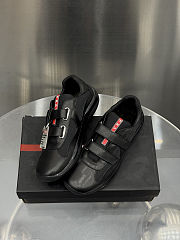 Fortok Prada America's Cup touch-strap sneakers Leather Black - 3