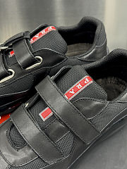 Fortok Prada America's Cup touch-strap sneakers Leather Black - 2