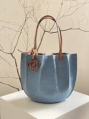 Fortok Loewe Paula's Ibiza Shell tote bag Denim 28*27*12cm - 1