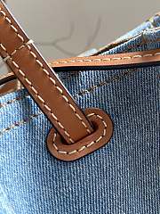 Fortok Loewe Paula's Ibiza Shell tote bag Denim 28*27*12cm - 4