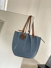 Fortok Loewe Paula's Ibiza Shell tote bag Denim 28*27*12cm - 2