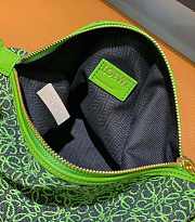 Fortok Loewe Cubi Anagram small bag in Anagram Jacquard green 21*17*12.5cm - 5