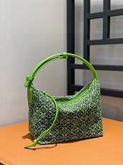 Fortok Loewe Cubi Anagram small bag in Anagram Jacquard green 21*17*12.5cm - 6