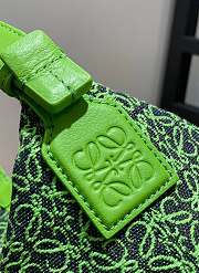 Fortok Loewe Cubi Anagram small bag in Anagram Jacquard green 21*17*12.5cm - 4