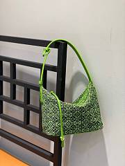 Fortok Loewe Cubi Anagram small bag in Anagram Jacquard green 21*17*12.5cm - 1