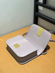 Fortok Loewe Goya Small leather shoulder bag Light Purple 19*6*13.5cm - 3