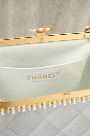 Fortok Chanel Clutch White Pearl 10x20.5x7.5cm - 5