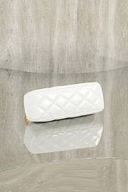 Fortok Chanel Clutch White Pearl 10x20.5x7.5cm - 3