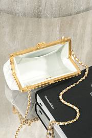Fortok Chanel Clutch White Pearl 10x20.5x7.5cm - 2