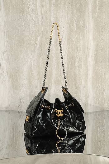 Fortok Chanel hobo 25 Mini Black 20x22x12.5cm