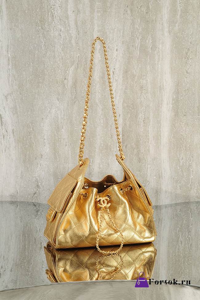 Fortok Chanel hobo 25 Mini Gold 20x22x12.5cm  - 1