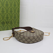 Fortok Gucci Ophidia GG Super Mini Hobo Moon Bag Brown 20X14.5X4cm - 6